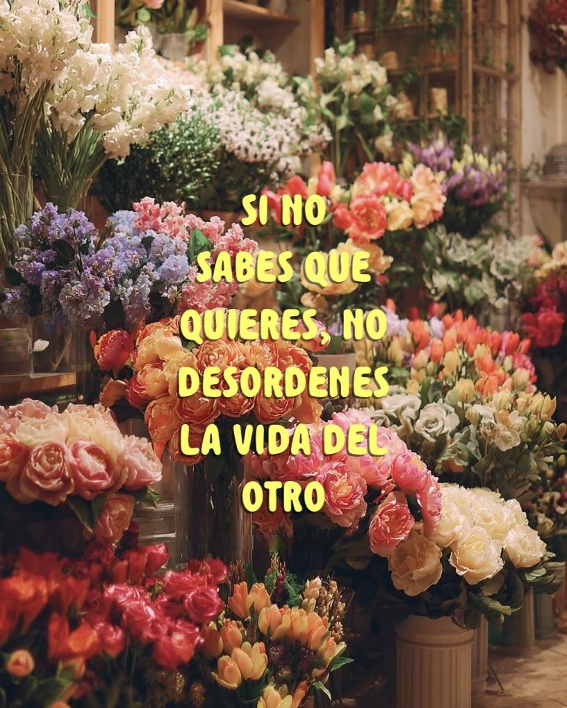 Si no sabes que quieres, no desordenes la vida del otro