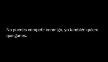 No puedes competir conmigo, yo tambien quiero que ganes