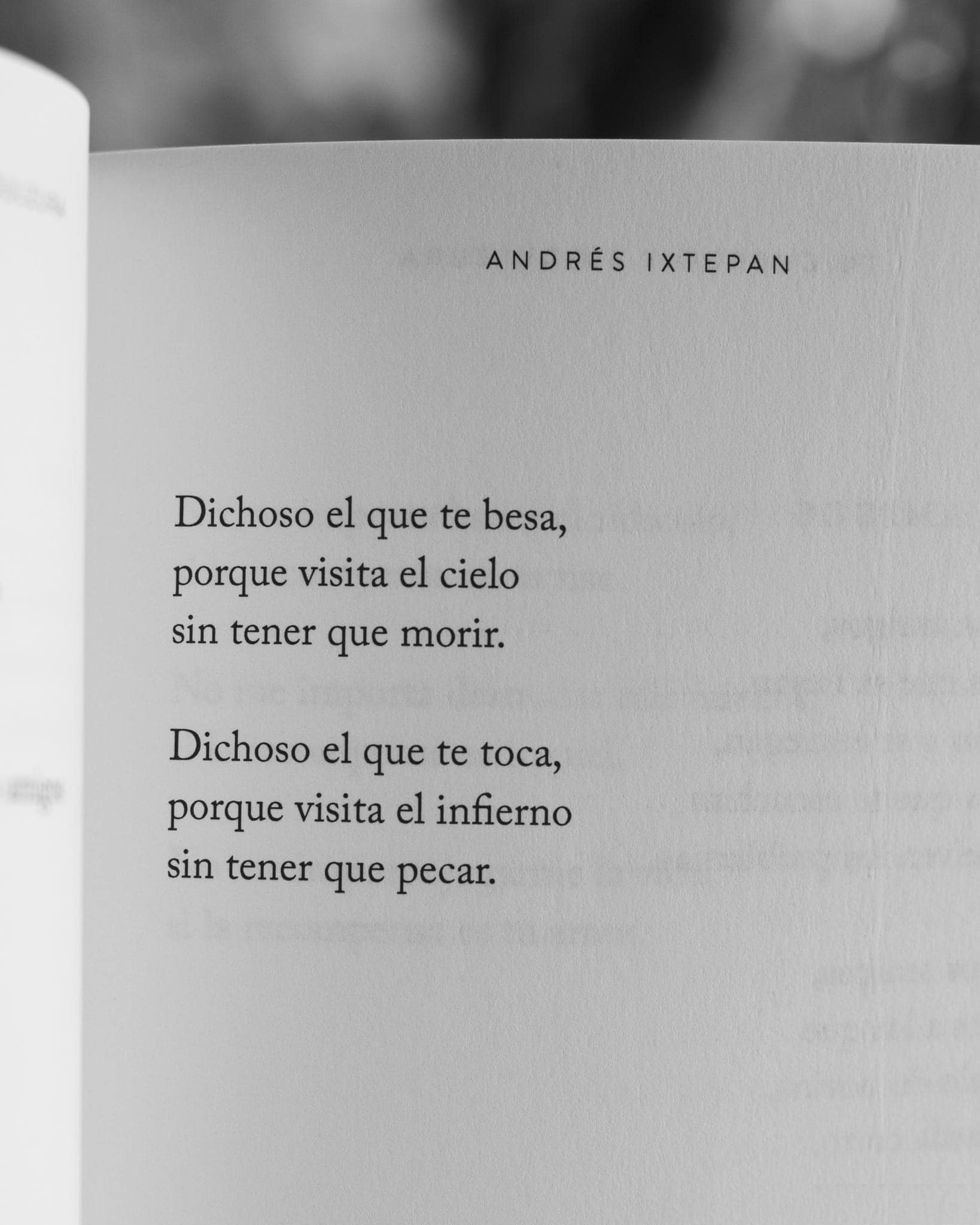 Dichoso el que te besa, porque visita el cielo sin tener que morir