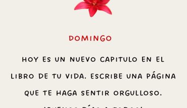 Domingo Hoy es un nuevo capítulo en el libro de tu vida
