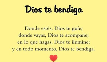 Dios te bendiga Donde estés, Dios te guíe; donde vayas, Dios te acompañe