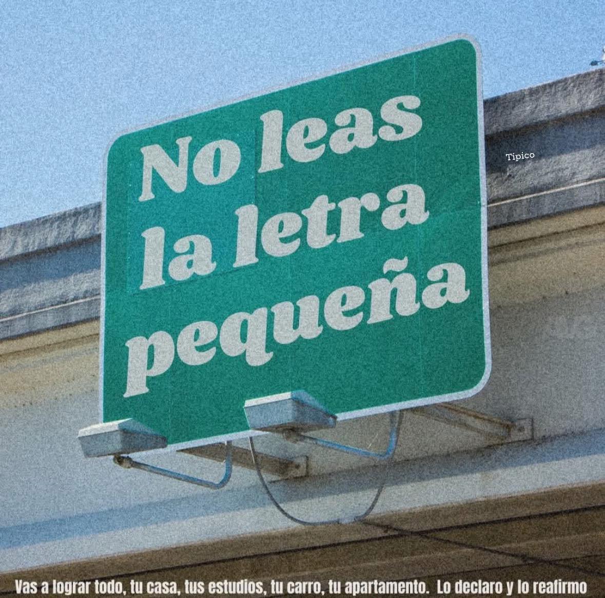 No leas la letra pequeña