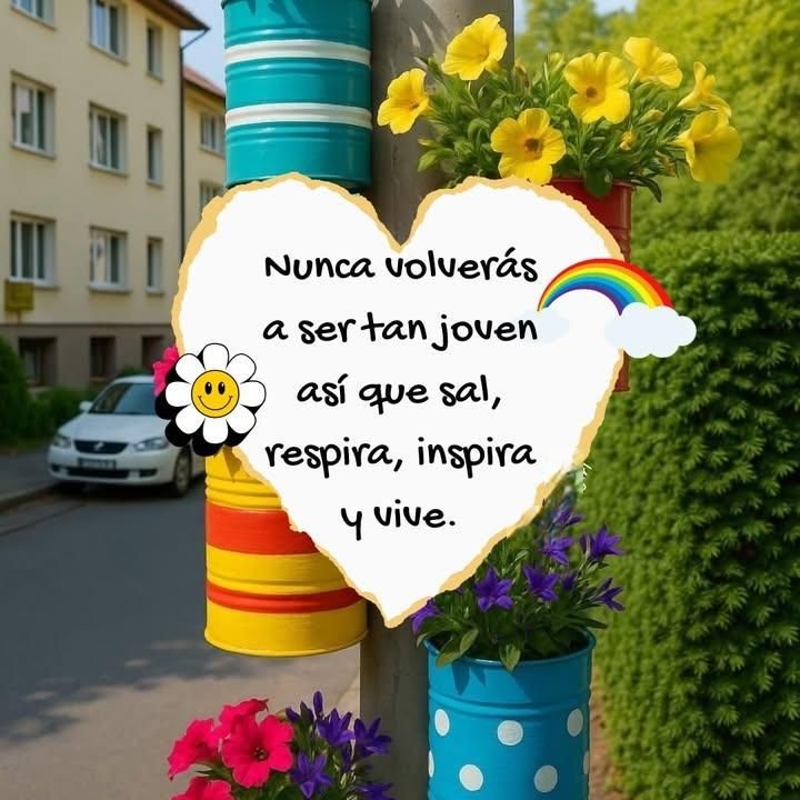 Nunca volverás a  ser tan joven así que sal, respira, inspira y vive