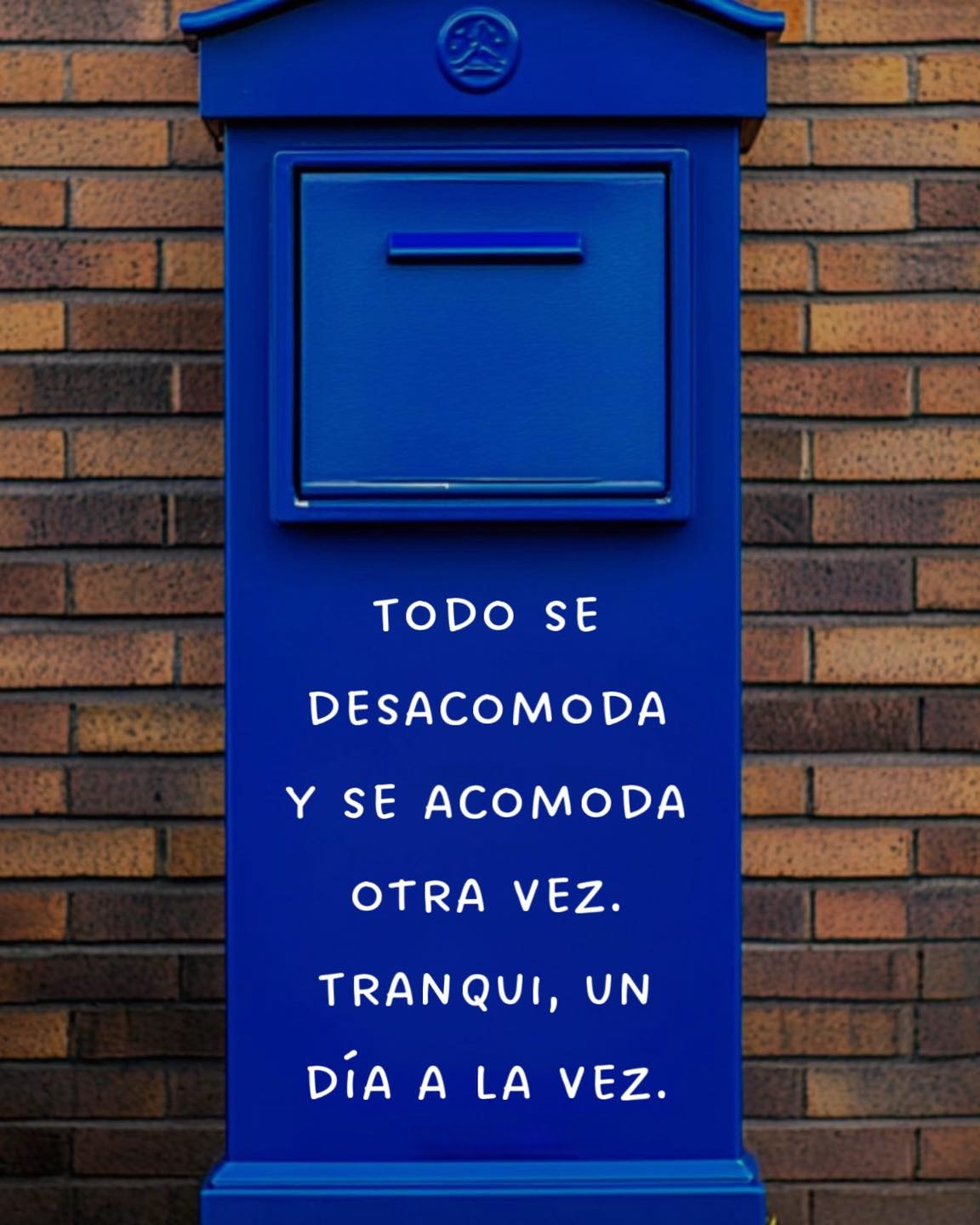 Todo se desacomoda y se acomoda otra vez. Tranqui, un día a la vez