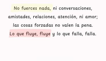 Un bonito consejo para la vida es: