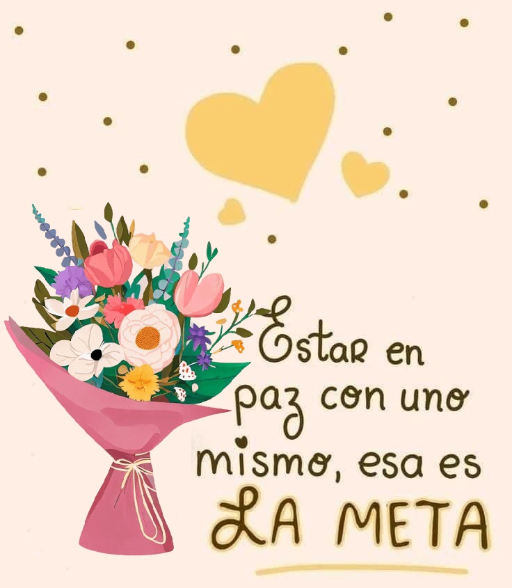 Estar en paz con uno mismo, esa es la meta