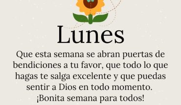 Lunes Que esta semana se abran puertas de bendiciones a tu favor