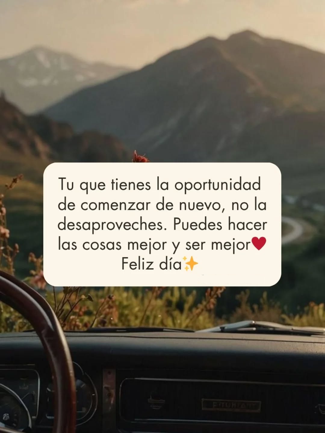 Tú que tienes la oportunidad de comenzar de nuevo, no la desaproveches