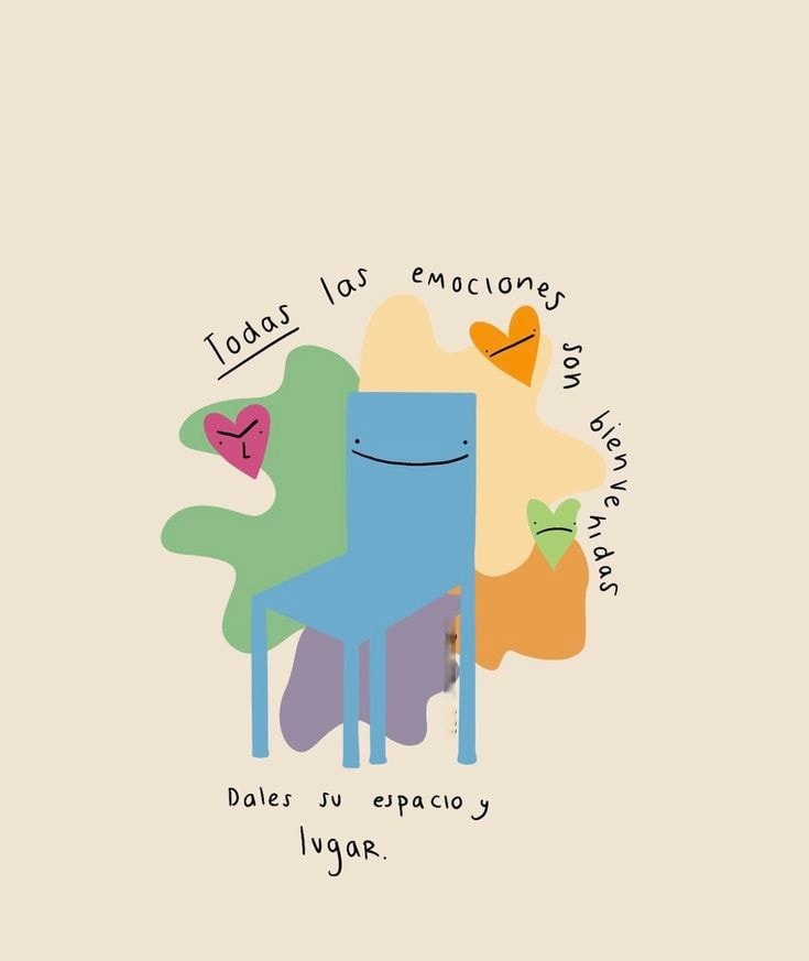Todas las emociones son bienvenidos dales su espacio y lugar