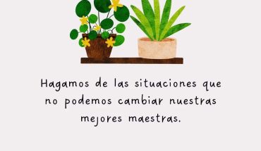 Hagamos de las situaciones que no podemos cambiar nuestras mejores maestras