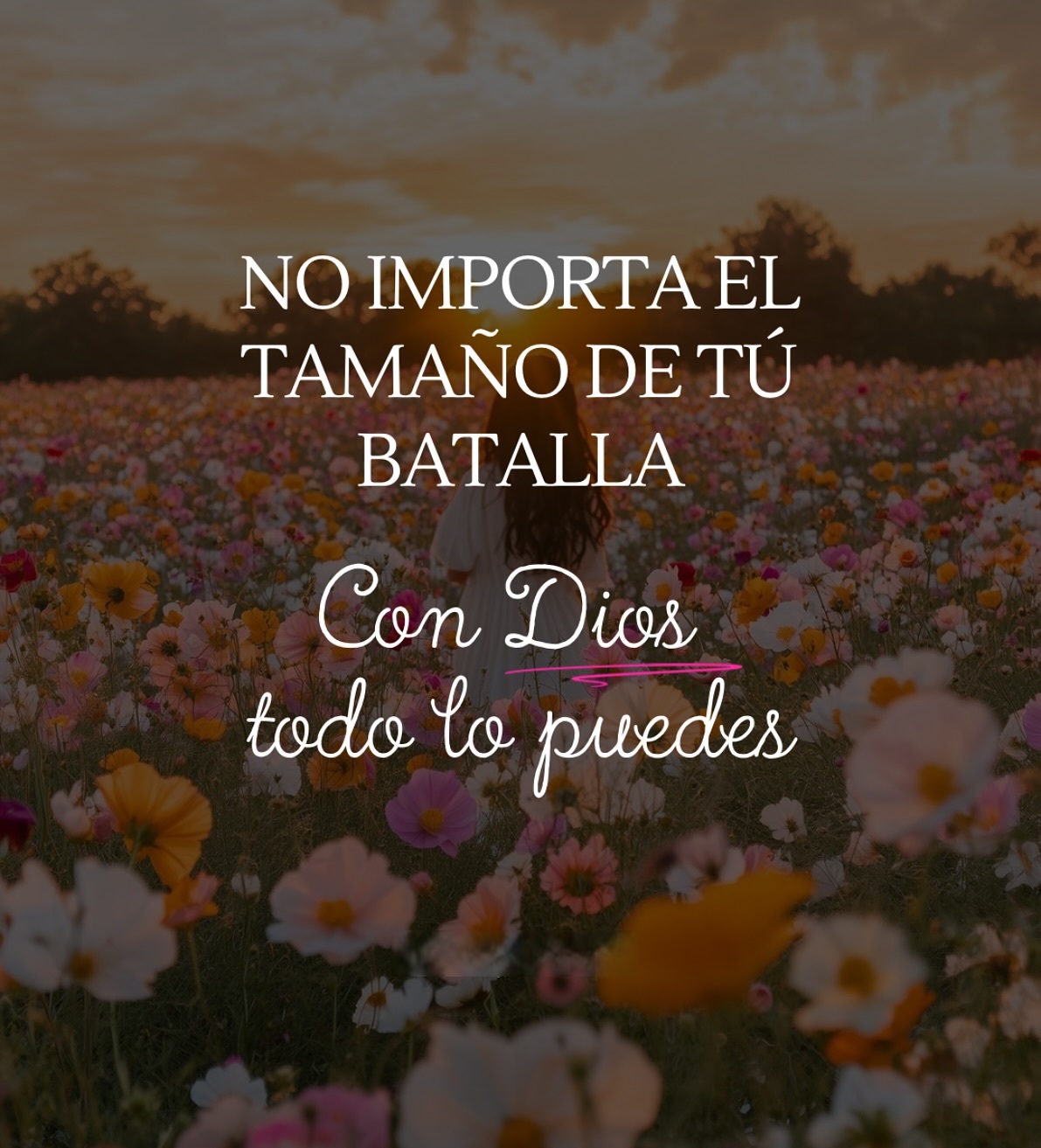 No importa el tamaño de tu batalla con Dios todo lo puedes