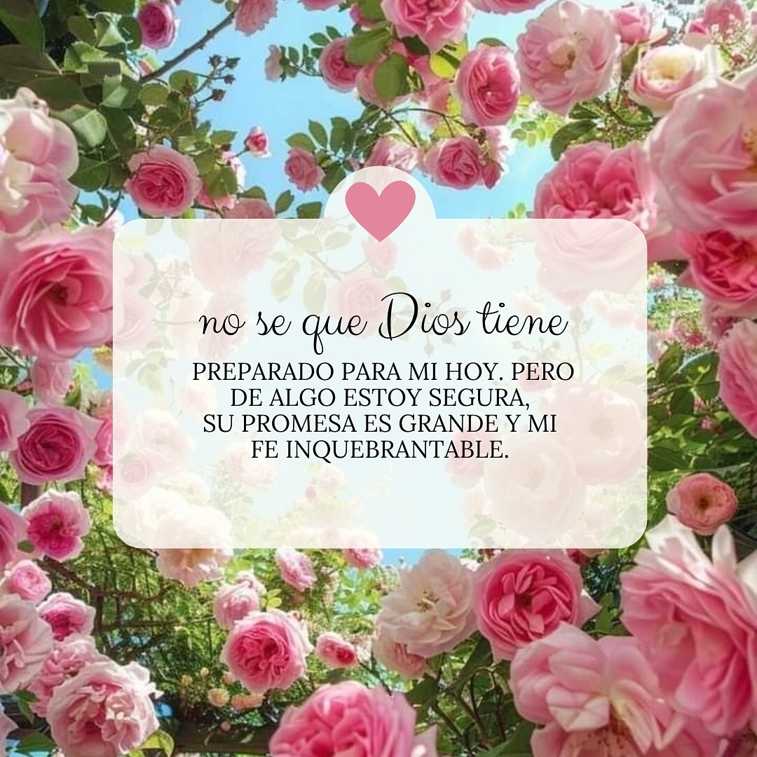 No se que Dios tiene preparado para mi hoy