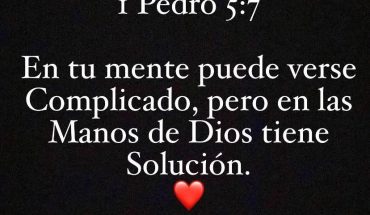 1 de Pedro 5:7 En tu mente puede verse complicado, pero en las manos de Dios tiene solución