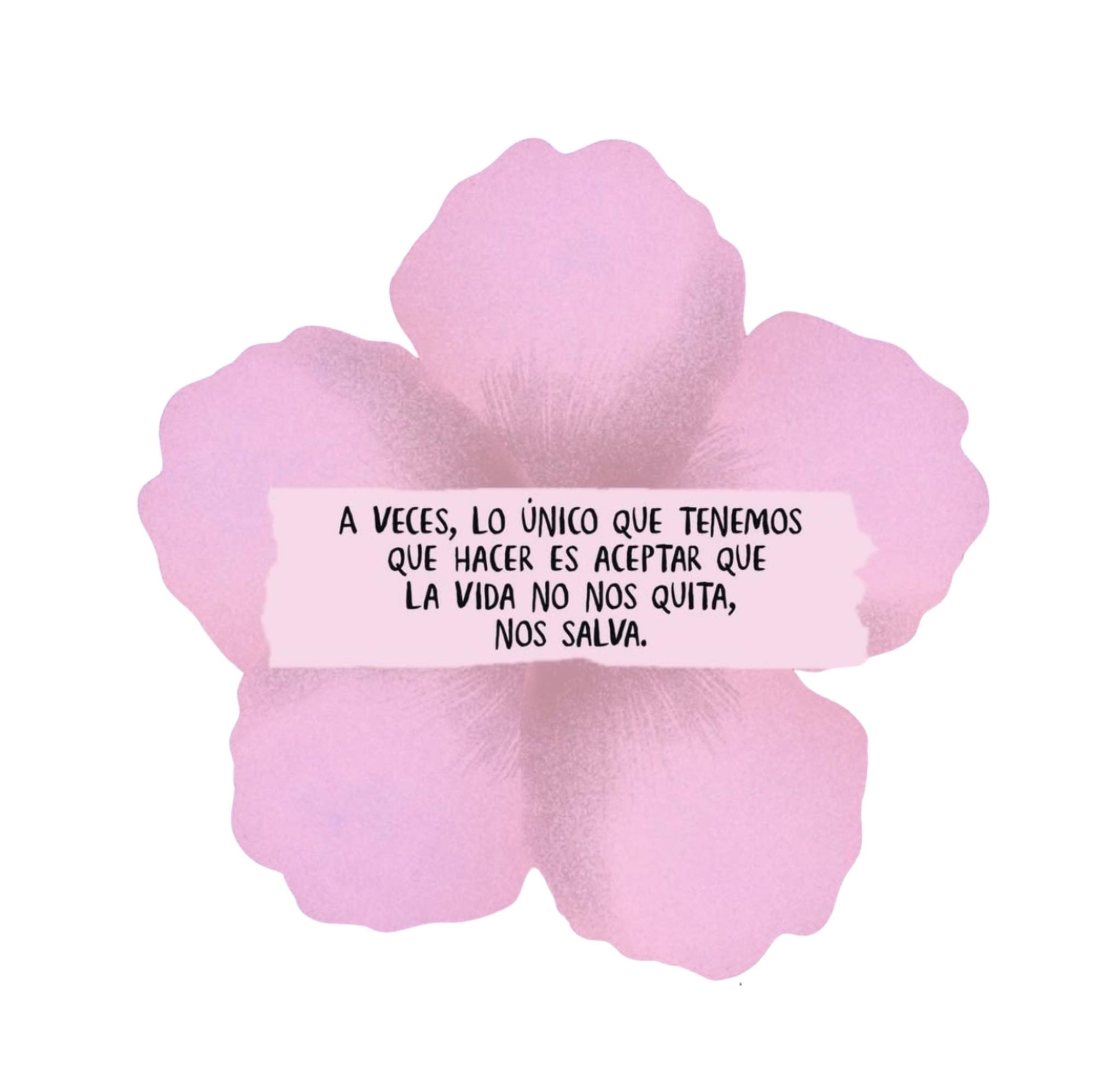 A veces lo único que tenemos que hacer es aceptar que la vida no nos quita