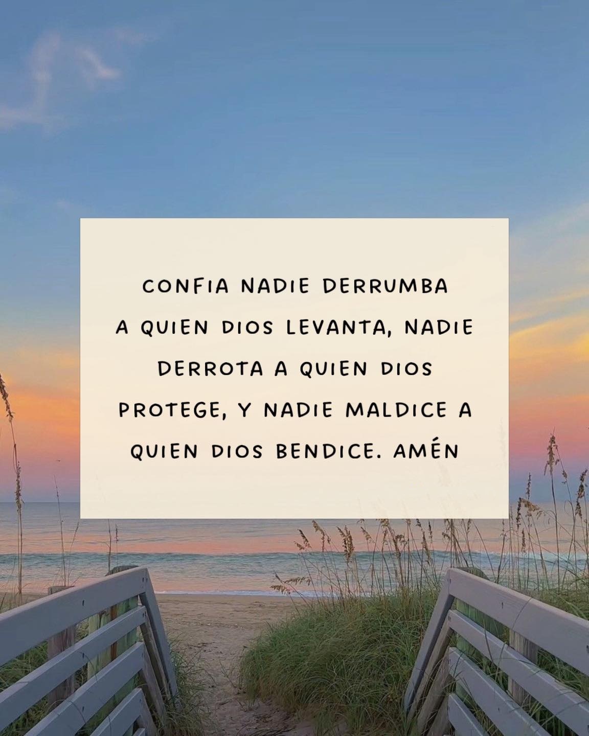 Confía nadie derrumba a quien Dios levanta, nadie derrota a quien Dios protege