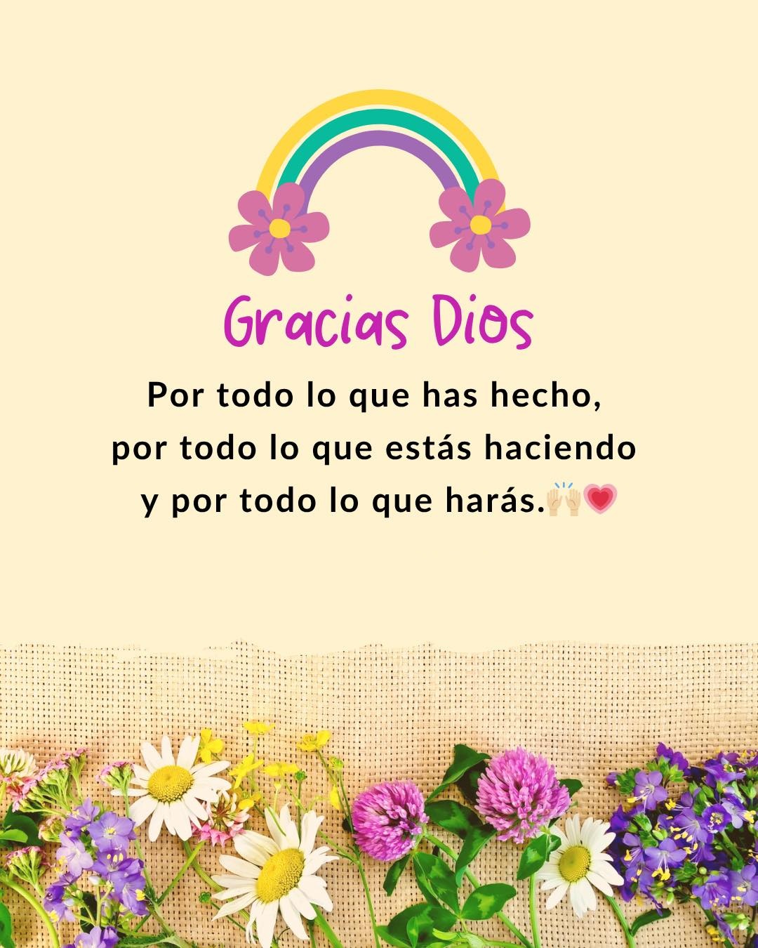 Gracias Dios por todo lo que has hecho, por todo lo que estas haciendo