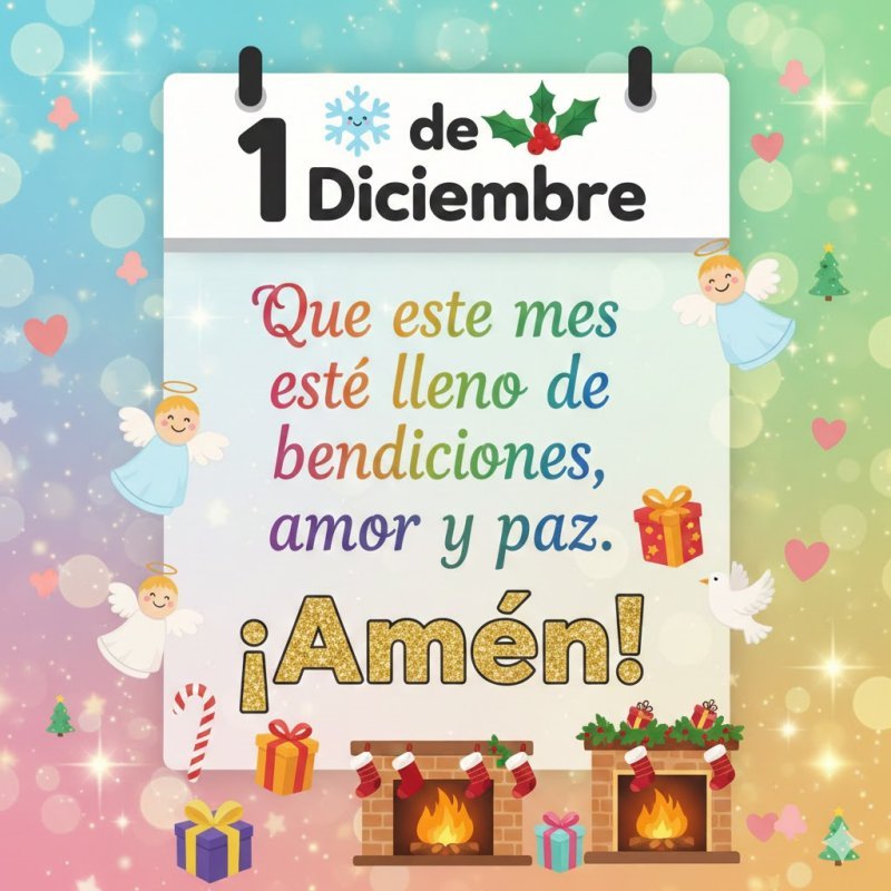 1 de Diciembre Que este mes esté lleno de bendiciones amor y paz ¡amen!
