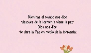 Dios nos dice te dare la paz en medio de la tormenta