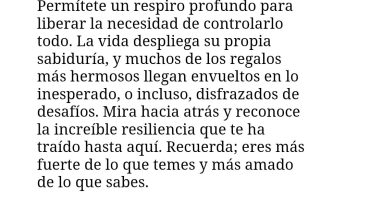 Permítete un respiro profundo para liberar la necesidad de controlarlo todo
