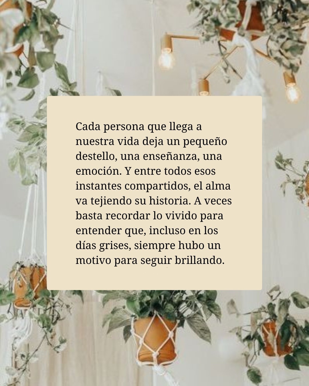 Cada persona que llega a nuestra vida deja un pequeño destello, una enseñanza, una emoción