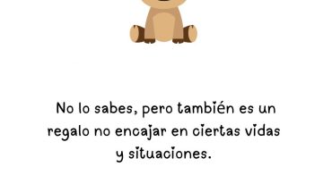 No lo sabes, pero también es un regalo no encajar en ciertas vidas y situaciones