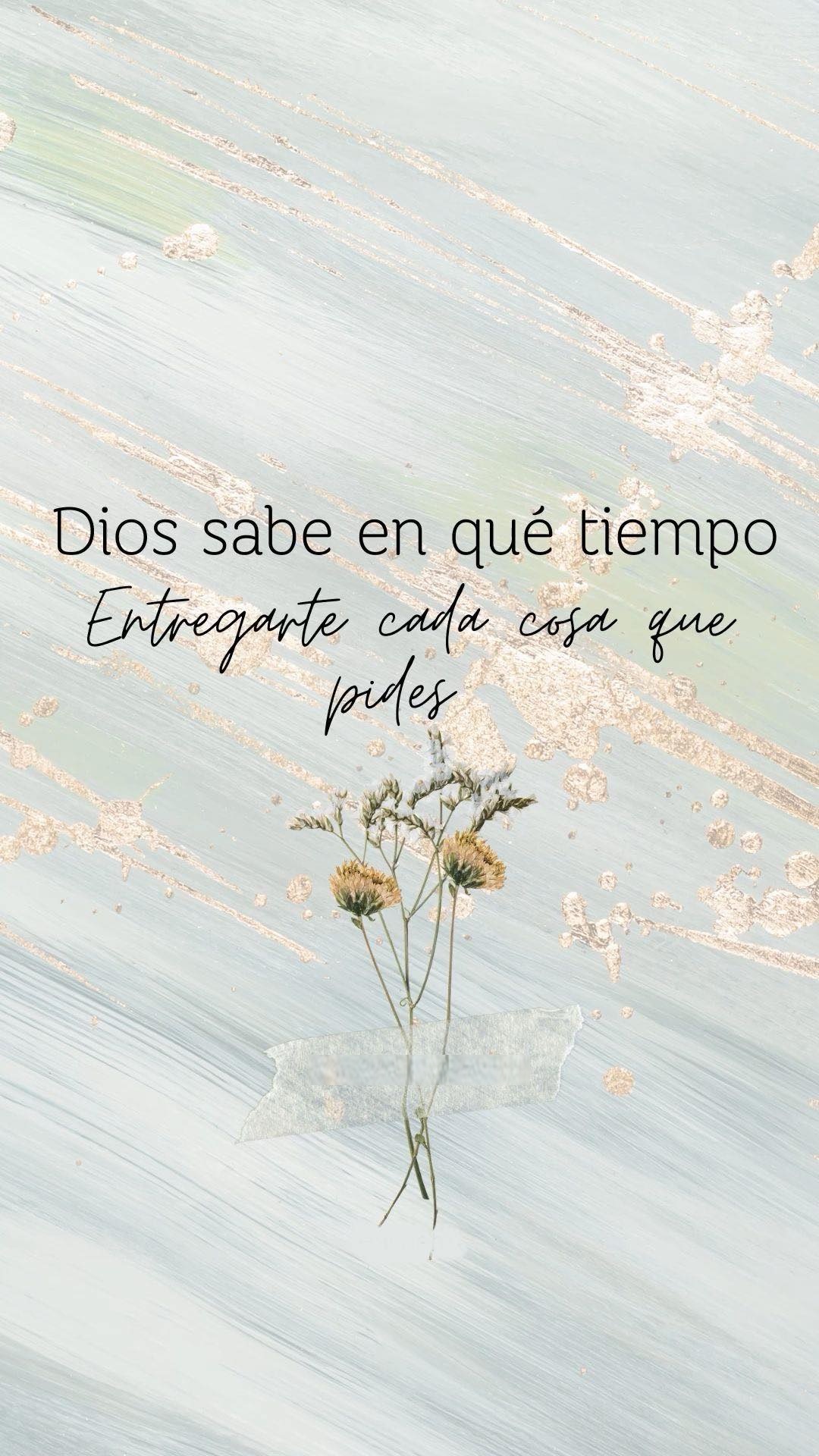 Dios sabe en qué tiempo entregarte cada cosa que pides