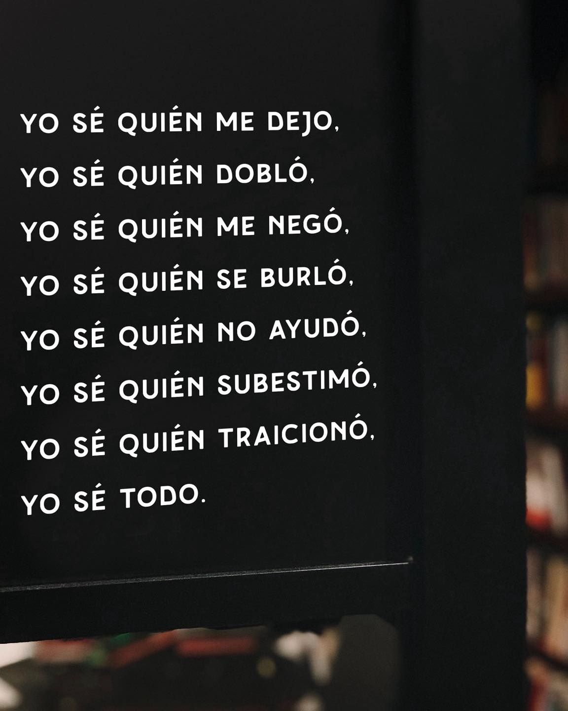 Yo sé quién traicionó, Yo sé todo