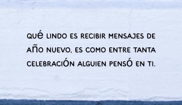 Que lindo es recibir mensajes de año nuevo