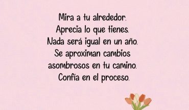 Mira a tu alrededor aparecía lo que tienes